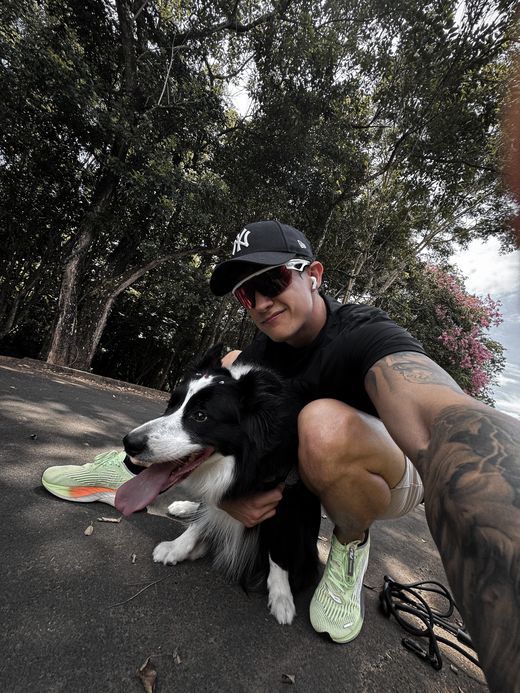 Zeetz com o cachorro